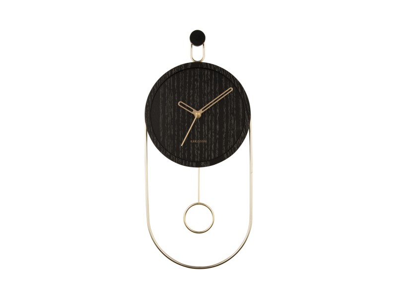 Swing Pendulum Wall Clock - Black