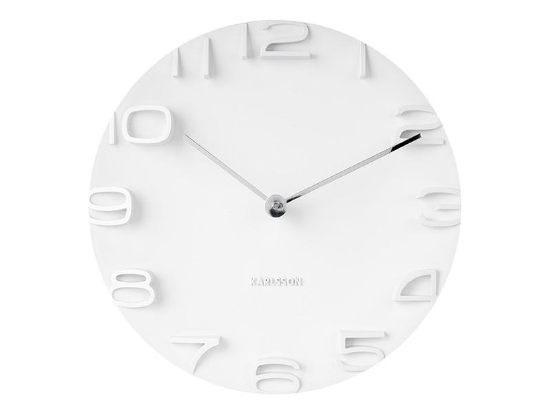 Wall Clock On The Edge - White