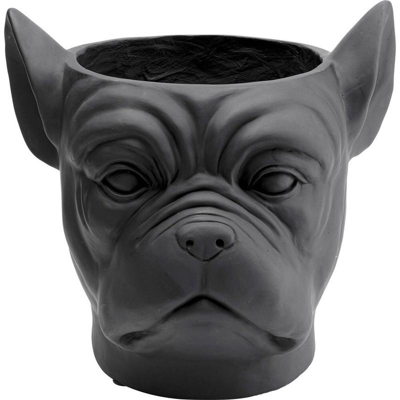 Black Bulldog Planter