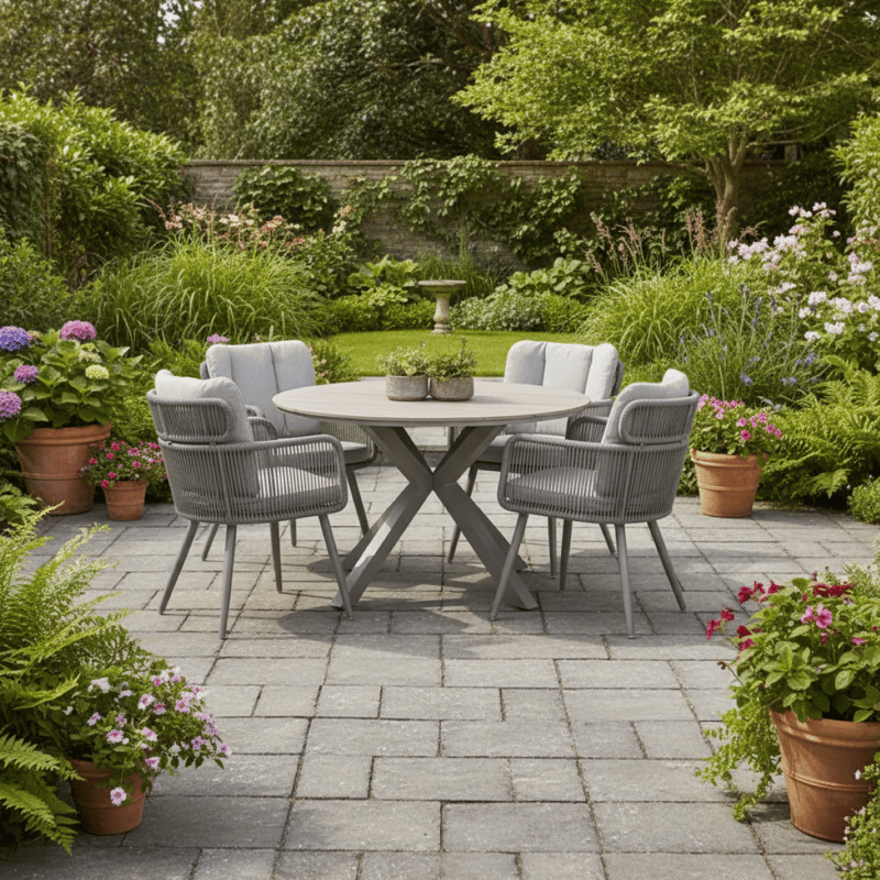 Annalise Garden Dining Set w/4 chairs