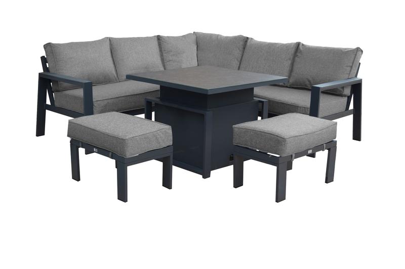 Costa Garden Corner Dining Set with Adjust Table