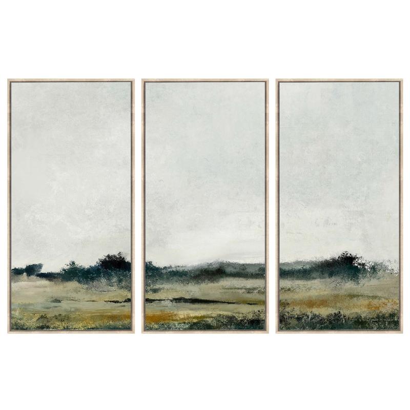 Green Fields Landscape Set of 3 Pictures