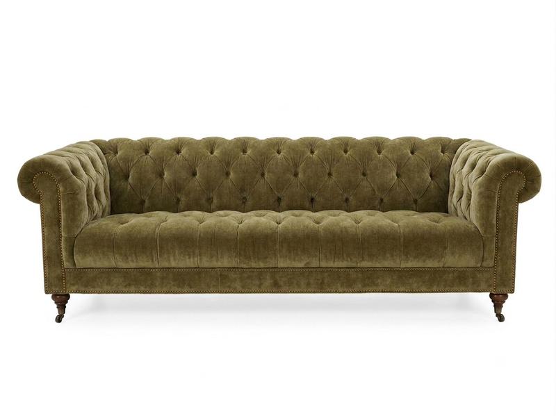 Green fabric 4 Seater Sofa