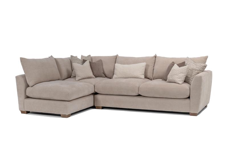 Girona Combi Sofa RHF Digby Beige with Free Footstool