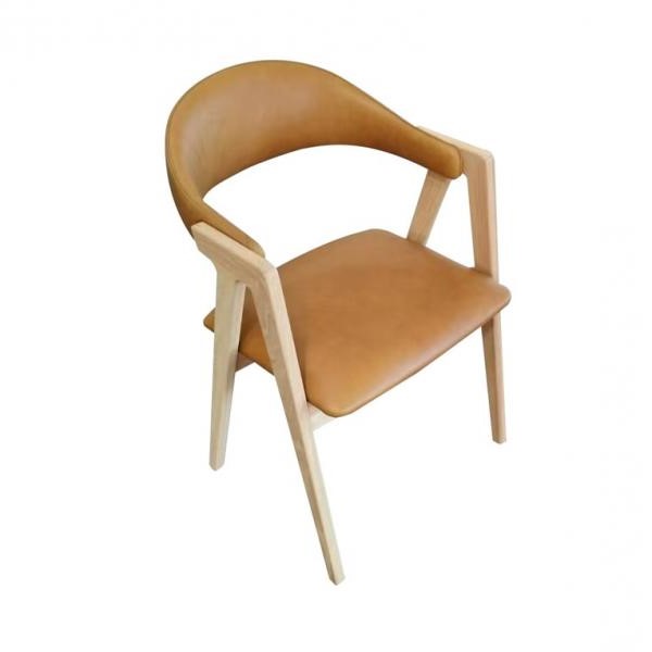 Lexine Dining Chair Tan Leather