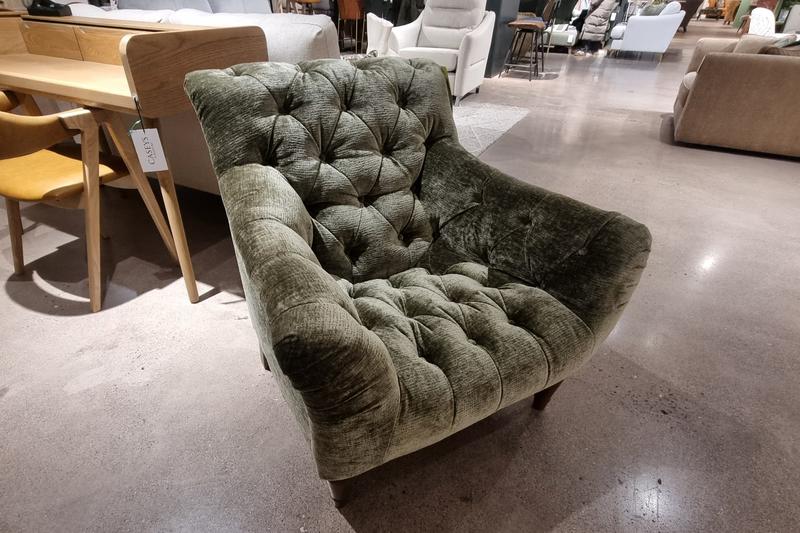 Amble Fabric Chair Green - Clearance Cork