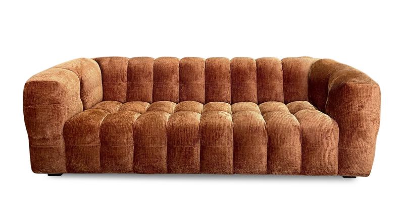 Arken Puffed Sofa Burned Orange