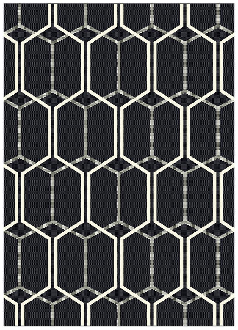 EL Charcoal Geo Rug 160x230cm