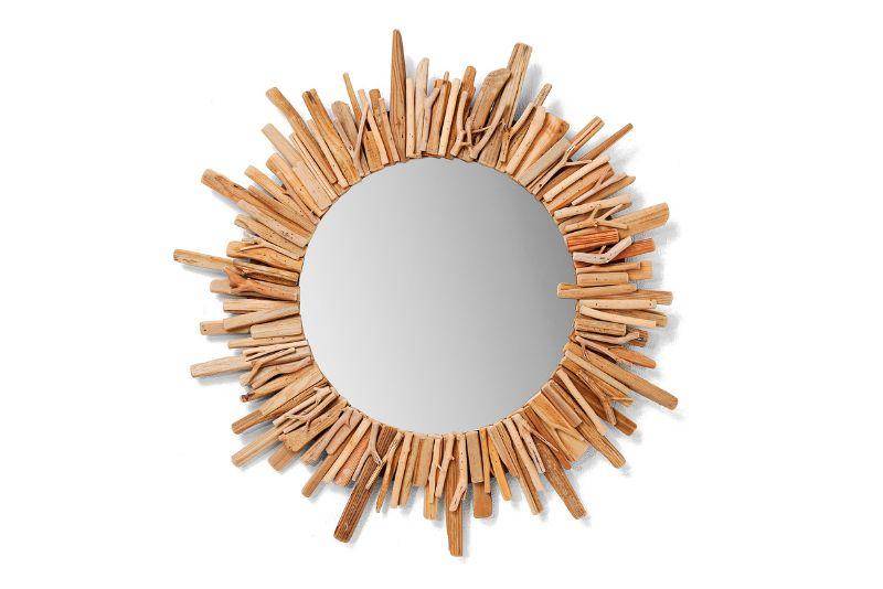 Wooden Sunburst Mirror