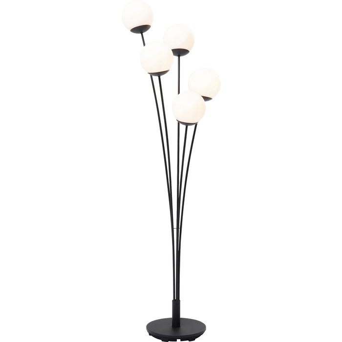 Matt Black Five Balls Floor Lamp