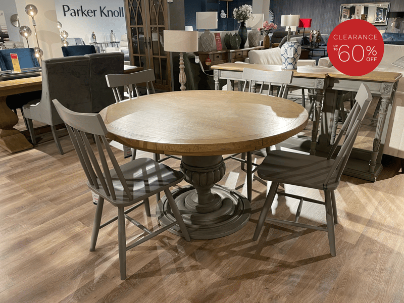 Carolina Round Table & 4 x Kent Dining Chairs - Clearance Cork