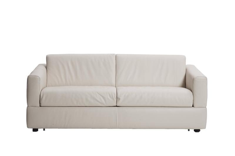 Visconti Leather Sofa Bed - White