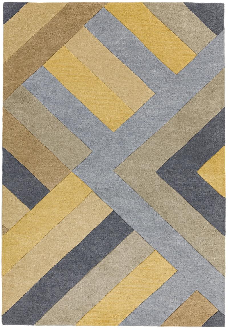 Reef Rug RF02 Big Zig Ochre Grey