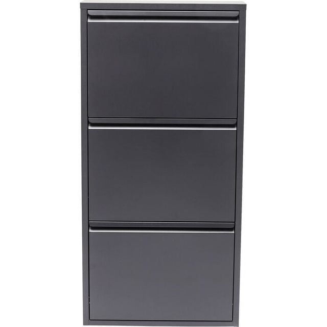 3 Drawer Anthracite Shoe Container