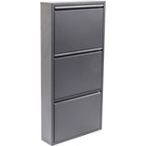 3 Drawer Anthracite Shoe Container
