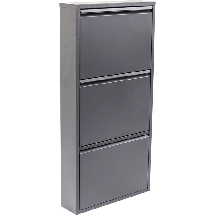 3 Drawer Anthracite Shoe Container