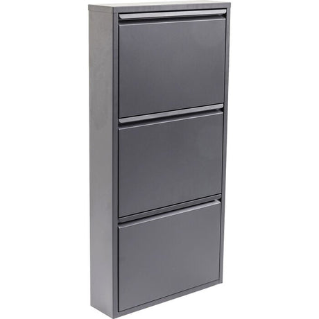 3 Drawer Anthracite Shoe Container