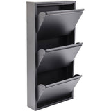 3 Drawer Anthracite Shoe Container