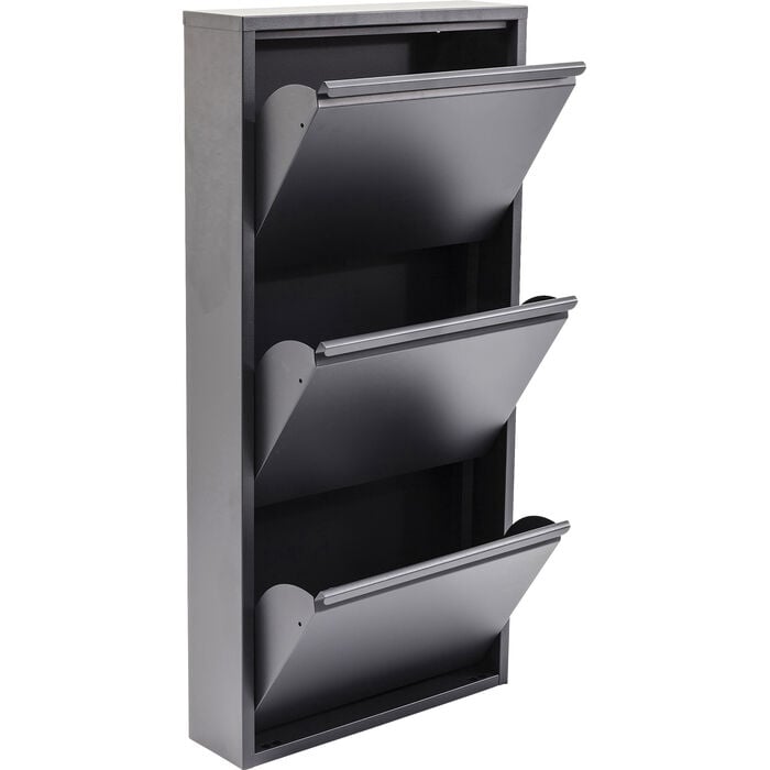 3 Drawer Anthracite Shoe Container