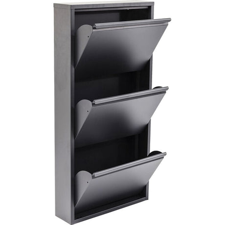 3 Drawer Anthracite Shoe Container