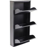 3 Drawer Anthracite Shoe Container