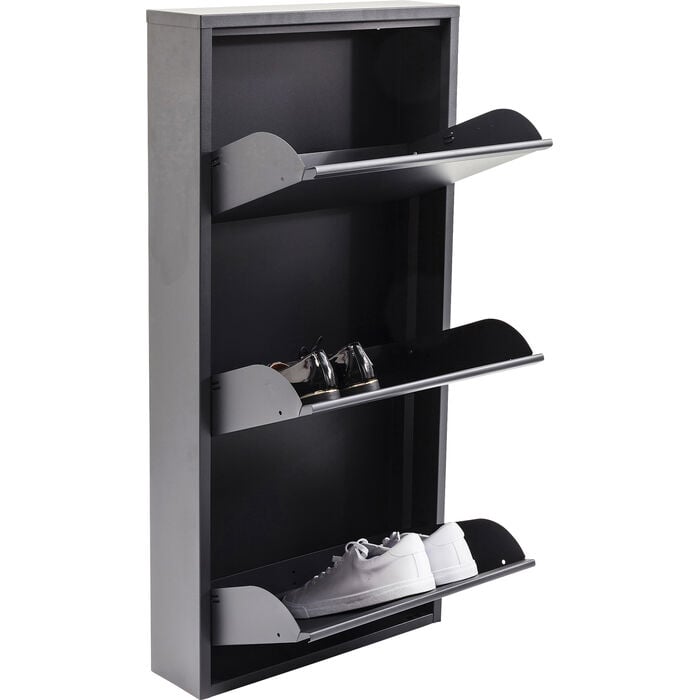 3 Drawer Anthracite Shoe Container
