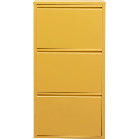3 Drawer Yellow Shoe Container