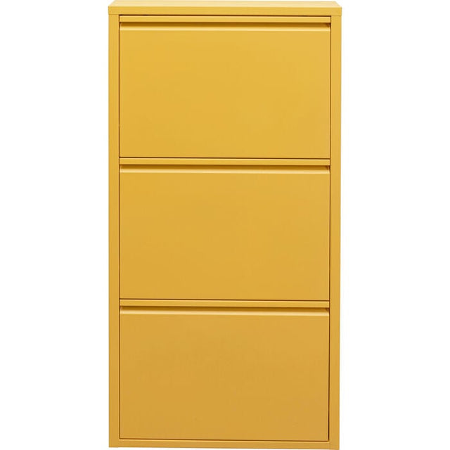 3 Drawer Yellow Shoe Container