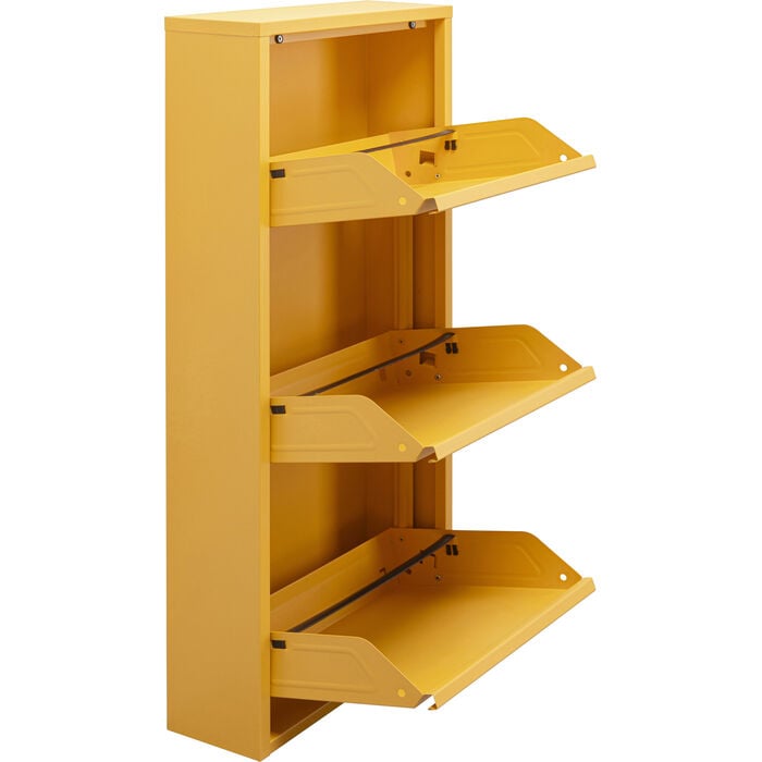 3 Drawer Yellow Shoe Container