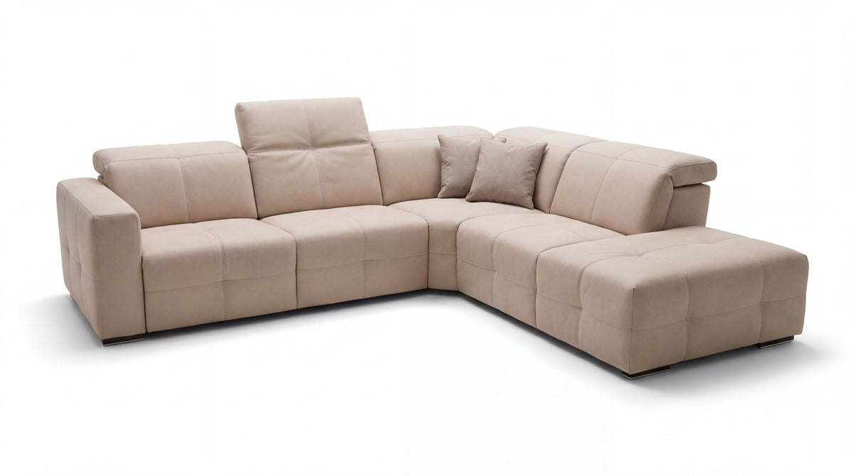 Sauvanne Electric Recliner Corner Sofa Cashmere Opale