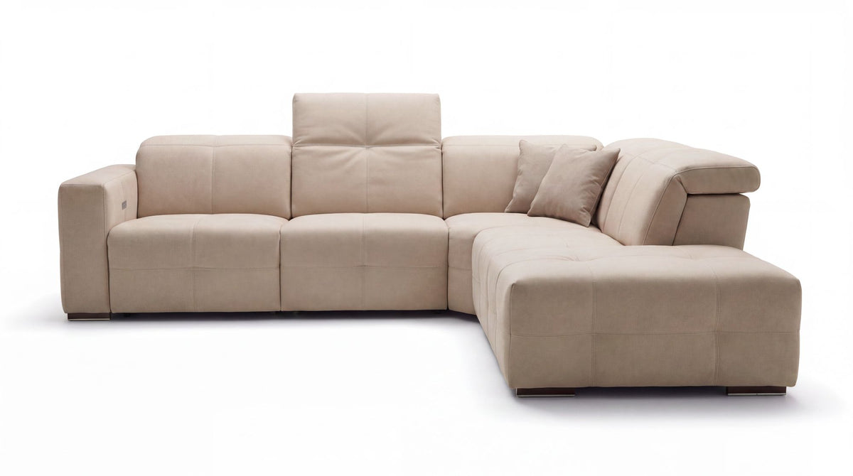 Sauvanne Electric Recliner Corner Sofa Cashmere Opale