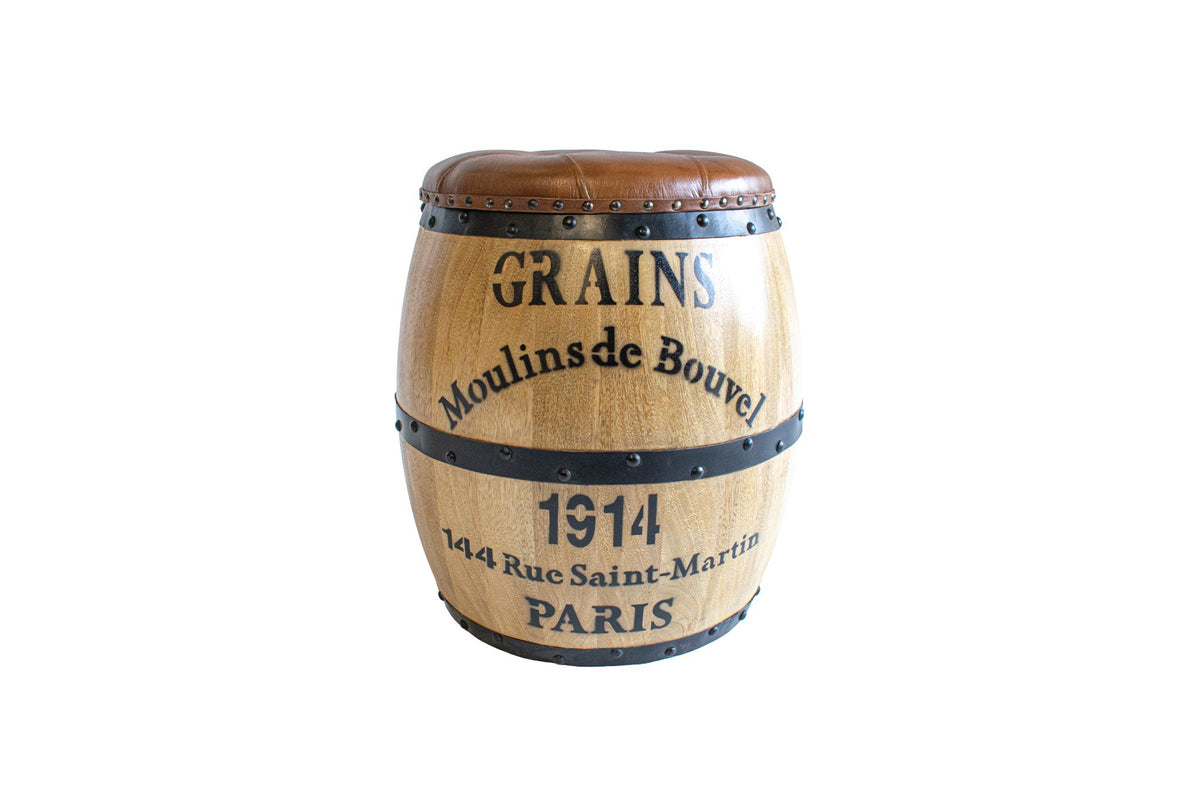Aveline Grains Storage Barrel Stool