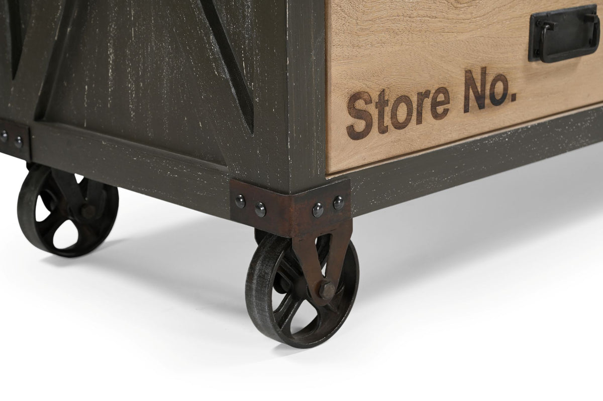 Juliette 6-Drawer Sideboard on Wheels