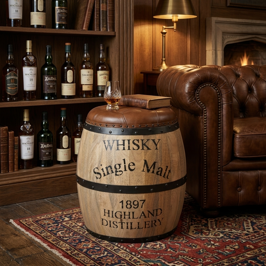 Aveline Whisky Storage Barrel Stool