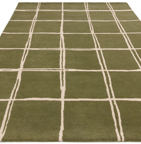 Albany Rug Grid Olive