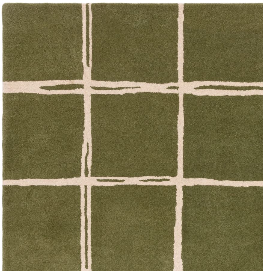 Albany Rug Grid Olive