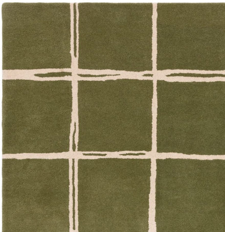 Albany Rug Grid Olive