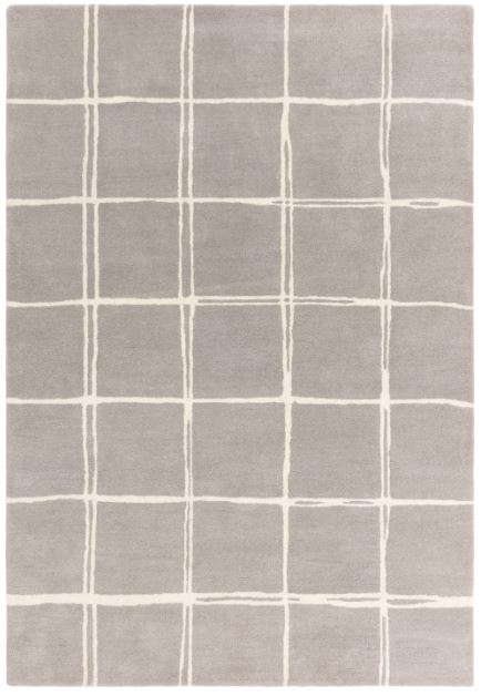 Albany Rug Silver/Grey Grid