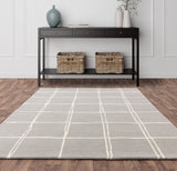 Albany Rug Silver/Grey Grid