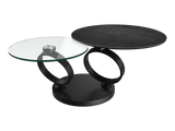 Astra Eolia Black and Glass Coffee Table