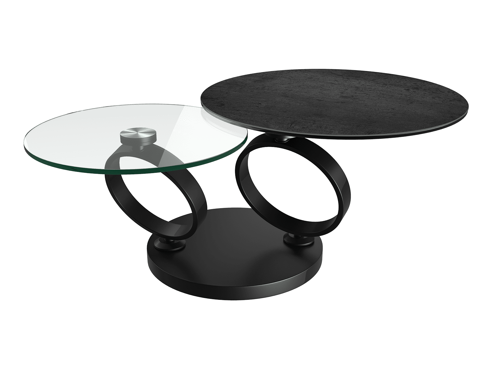 Astra Eolia Black and Glass Coffee Table