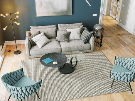 Astra Eolia Black and Glass Coffee Table