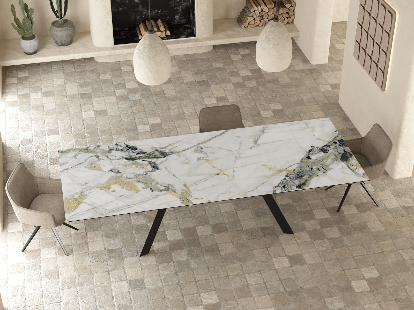 Astra Grande Extending Dining Table White