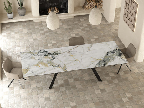Astra Grande Extending Dining Table White