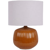 Bruno Ceramic Burnt Ochre Table Lamp