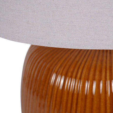 Bruno Ceramic Burnt Ochre Table Lamp