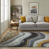 Concept Looms AMA103 Grey Blue Bronze Rug