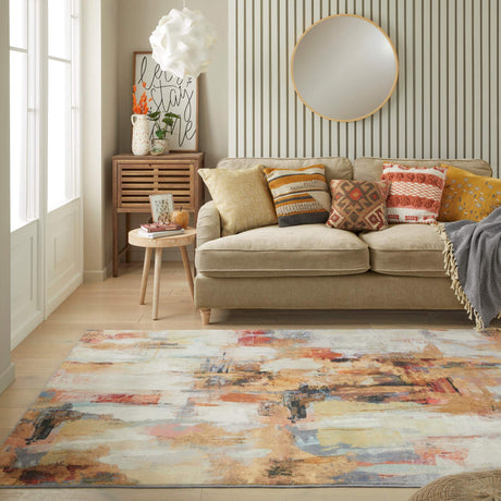 Concept Looms LUX03 Washable Rug Beige Multi