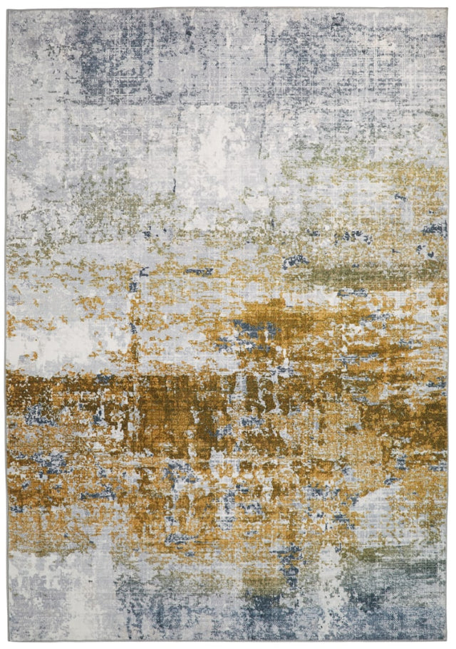 Concept Looms LUX09 Washable Rug Ivory Gold