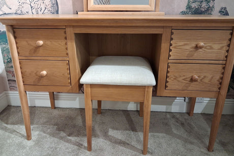 Dressing Table Set with Mirror & Chair – Clearance Cork